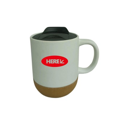 13OZ Ceramic Mug with Insulated Cork Bottom