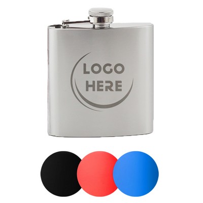 6 Oz Stainless Steel Hip Flask for Liquor With Gift Box MOQ 50 PCS