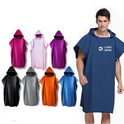 Quick Drying Hooded Bathrobe Beach Cape