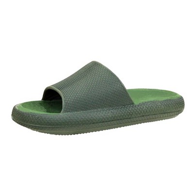 Men's Double Layer Cloud Slides - Olive, Sizes 7-12 (Case of 12)