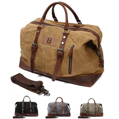 Canvas Waxed Vintage Wear resistant Storage Duffel Bag