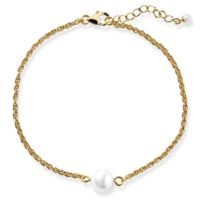 Jilco Inc. Yellow Gold Plated Pearl Bracelet