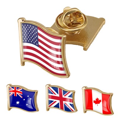 Flag Metal Badge Brooch