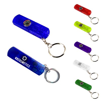 Compass LED Whistle Keychain