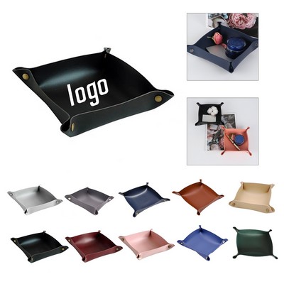 Foldable PU Leather Tray