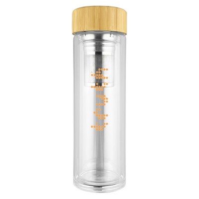 Glass Water Bottle With Tea Infuser