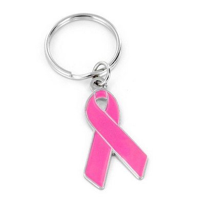 Pink Ribbon Key Tag