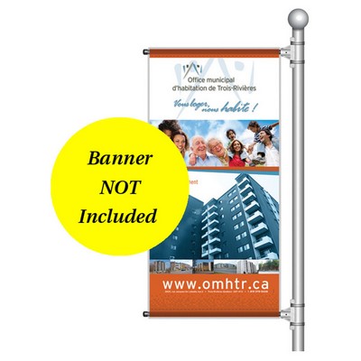 24" Single Boulevard Banner Hardware Only