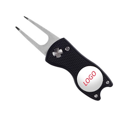 ABS Handle Magnetic Golf Divot Repair Tool w/Ball Marker