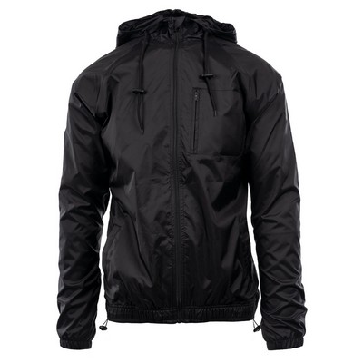 Burnside Men's Nylon Hooded Coaches Jacket