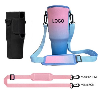 40 Oz. Tumbler Neoprene Carrier w/Adjustable Shoulder Strap