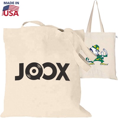 100% USA Made 7 Oz. Cotton Canvas Tote Bags (13.5"x 15")