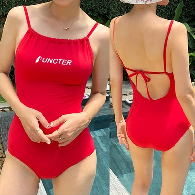 Girl's One Piece Swimsuit Cute Criss Cross Bathing Suit Swimwear