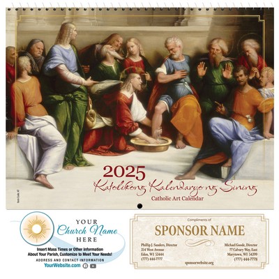 Traditional Catholic Art Calendar (Tagalog/English)