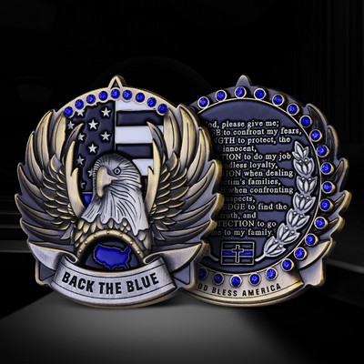 Challenge Coin with Rhinestone