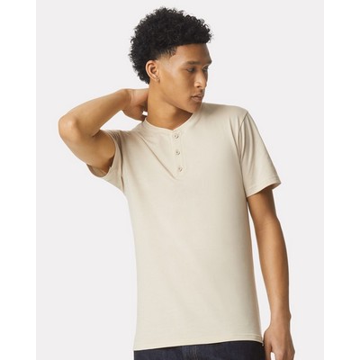 American Apparel® CVC Henley Tee