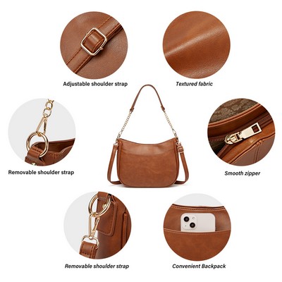 Women'S Leather Crossbody Purse Handbag