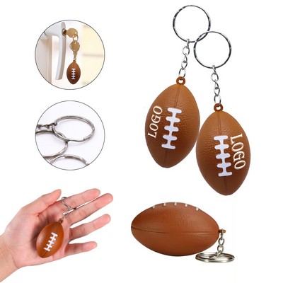 Pu Football Keychain