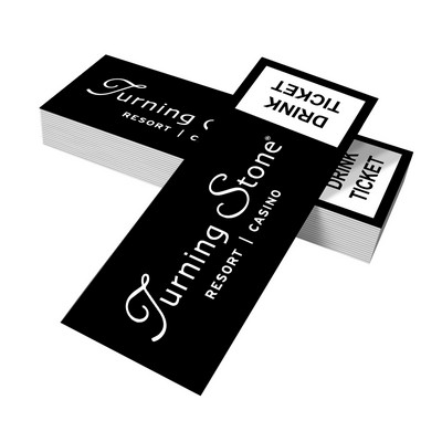 Drink/Event Tickets - Matte, 12pt Full Color Front & Back - Size 2" x 5.5"