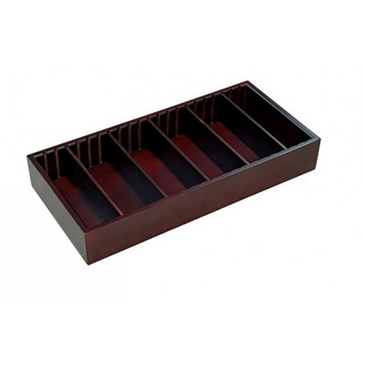 Adjustable Dark Mahogany Cigar Tray