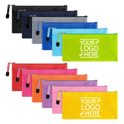 Reusable Waterproof Zipper Pencil Pouch Case Zipper Bag