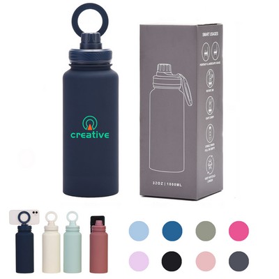 32 Oz Water Bottle w/ Magnetic Phone Holder