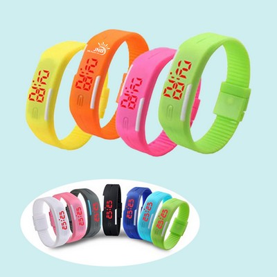 Colorful Unisex Silicone Digital LED Wrist Band