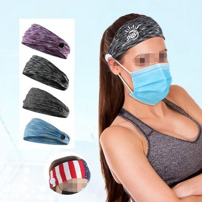 Headbands with Button for Mask