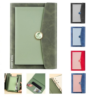 Leather A5 Magnetic Snap Notebook