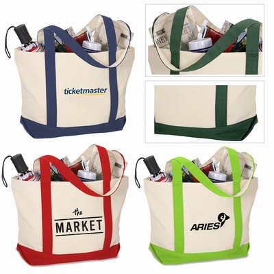 Premium Custom Cotton Canvas Boat Tote Bag