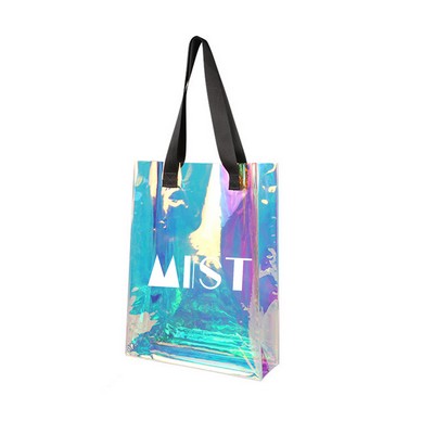 Holographic Iridescent Laser PVC Tote Bag