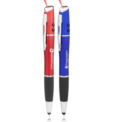 Aero Stylus Pens with LED Light and Laser Pointer