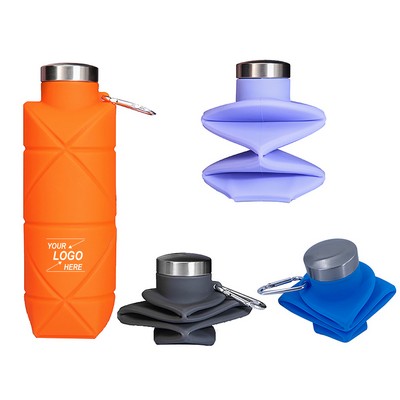 24 oz Silicone Folding Sport Water Bottle