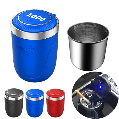 LED Light Car Ashtray with Lid