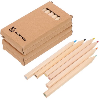 6 Color Wooden Pencil Set in Box