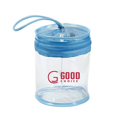 Transparent PVC Toiletry Round Bag