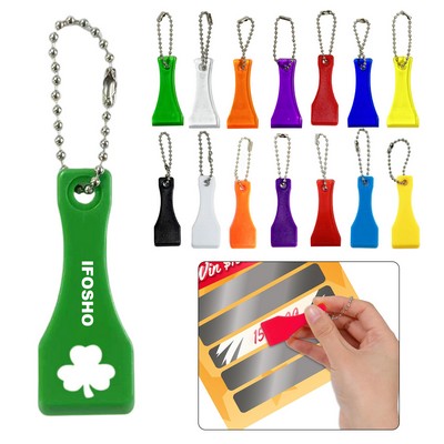 Plastic Lottery Scratcher with Keychain