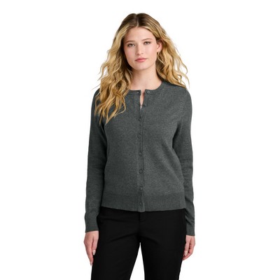 Port Authority® Women s Easy Care Crewneck Cardigan Sweater