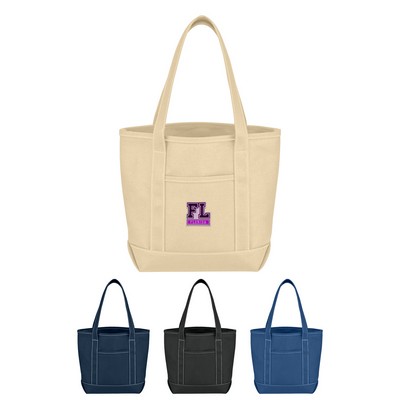 Pat Small Cotton Canvas Yacht Tote Bag With Tackle Twill Patch