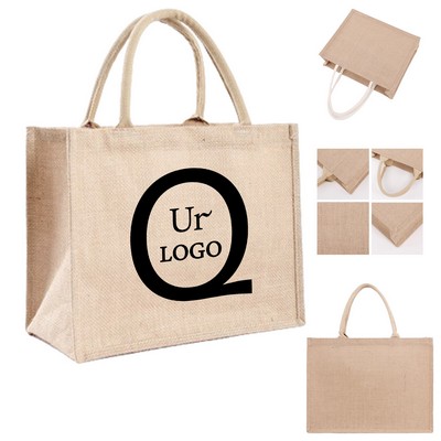 Burlap Tote Bag