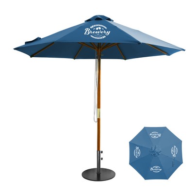 9' Wood Patio Umbrella