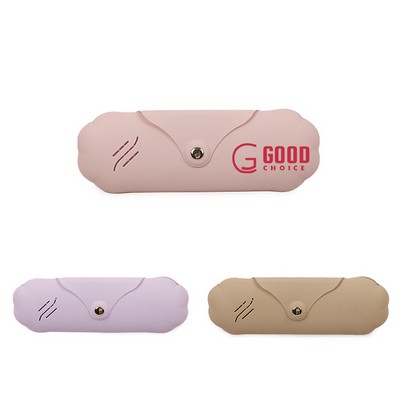 Portable Silicone Makeup Brush Bag w/ Magnetic Button