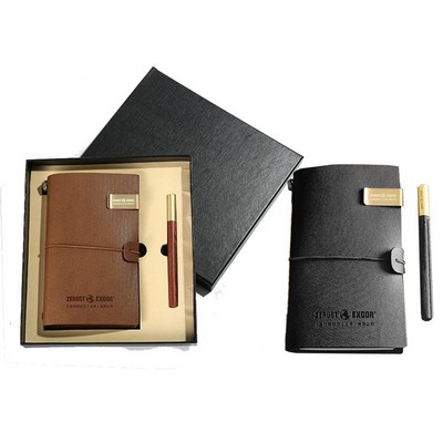 Business Card Book & Pen 2 Pieces Gift Set