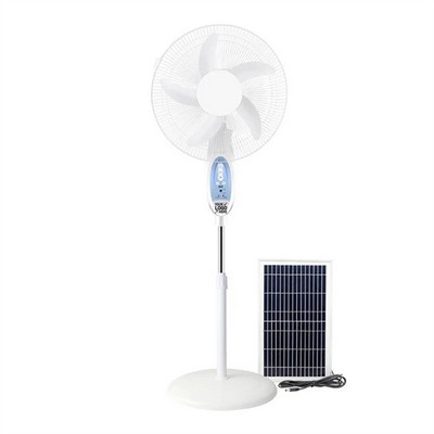 Solar Remote Control Rechargeable Floor Fan - Eco-Friendly Cooling Solution