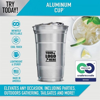 16 oz Aluminum Recyclable Party Cups for Eco-Friendly Events