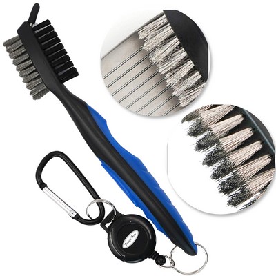 Golf Cleaning Brush with Retractable Clip