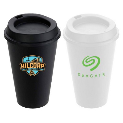 16 oz. Travel Reusable Coffee Cup w/ splash-proof lid