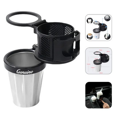 Car Cup Holder Expander with 360 Rotating Base