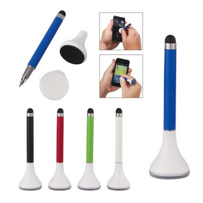 Stylus Pen Stand With Screen Cleaner