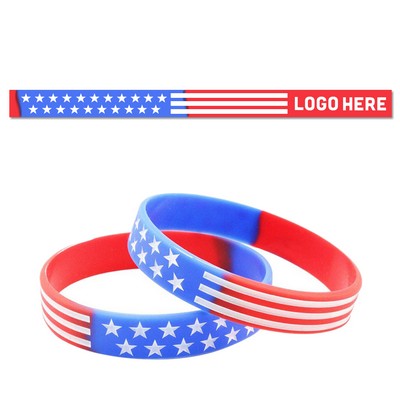 U.S. Flag Silicone Bracelet